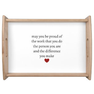 Nurse teacher mother appreciation pround Thank Serving Tray