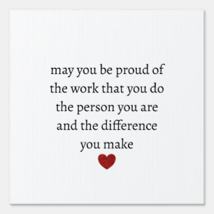 Nurse teacher mother appreciation pround Thank Sign