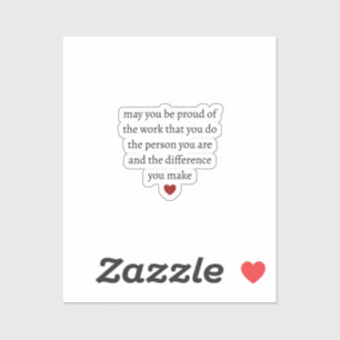Nurse teacher mother appreciation pround Thank Sticker