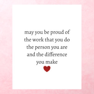 Nurse teacher mother appreciation pround Thank Wall Decal