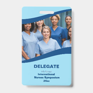 Nurse Technician Caregiver Medical Conference Badge