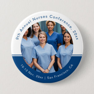 Nurse Technician Caregiver Medical Conference Button