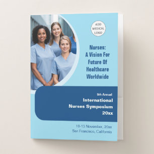 Nurse Technician Caregiver Medical Conference Pocket Folder