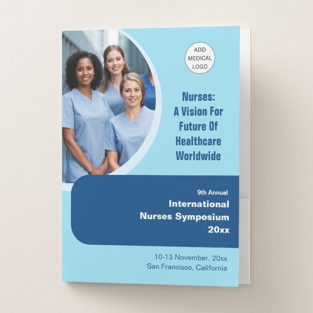 Nurse Technician Caregiver Medical Conference Pocket Folder (Front)
