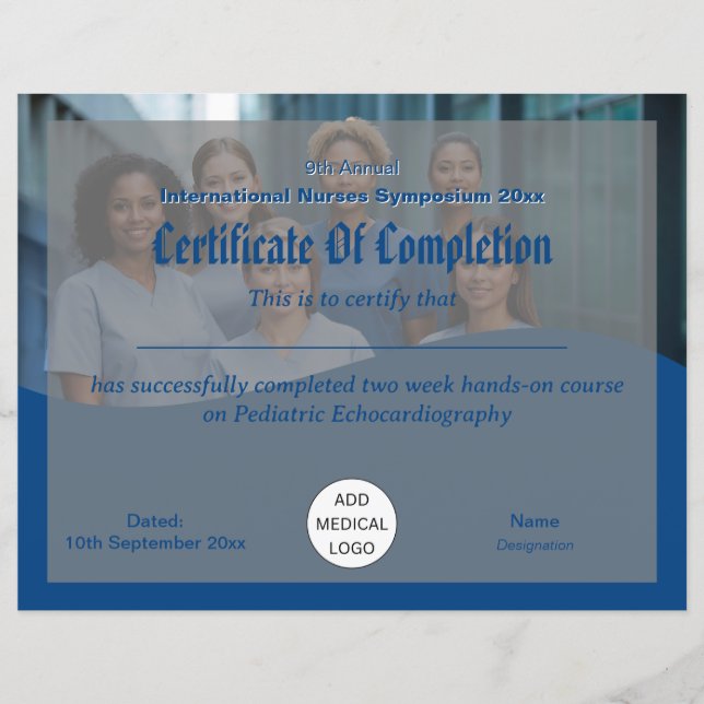 Nurse Technician Medical Conference Certificate (Front)