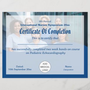 Nurse Technician Medical Conference Certificate