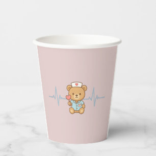 Nurse Teddy Bear Party Paper Cup