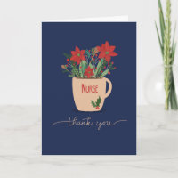 Nurse Thank You at Christmas Poinsettias