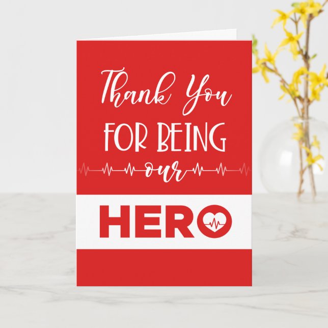 Nurse Thank You Doctor Hero Card (Yellow Flower)