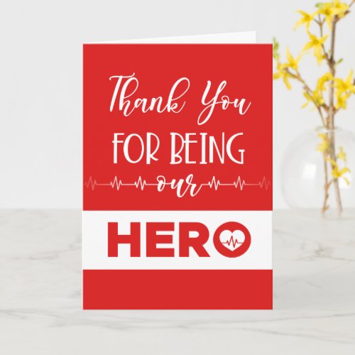 Nurse Thank You Doctor Hero Card