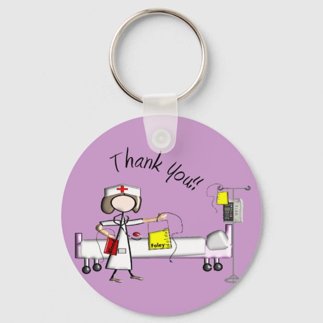 Nurse "Thank You" Gifts Keychain (Front)
