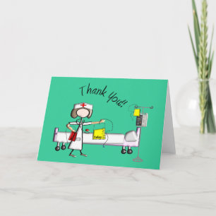 Nurse "Thank You" Gifts Letterpress Thank You Card