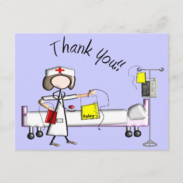 Nurse "Thank You" Gifts Postcard (Front)