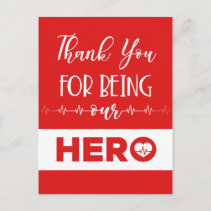 Nurse Thank You Hero Postcard