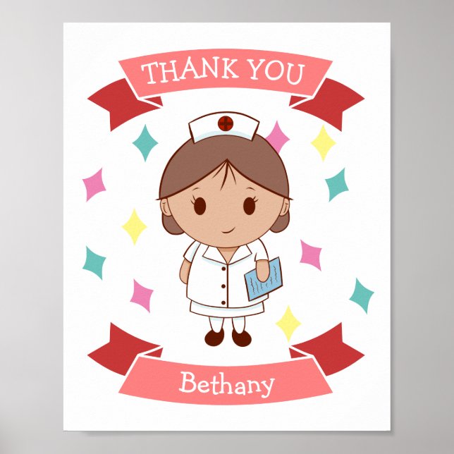 Nurse Thank you Personalized Poster (Front)