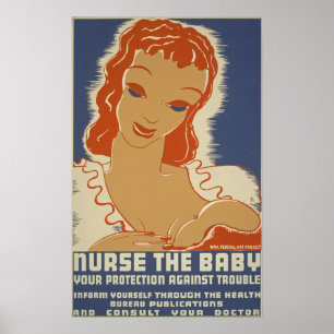 Nurse the Baby WPA Poster