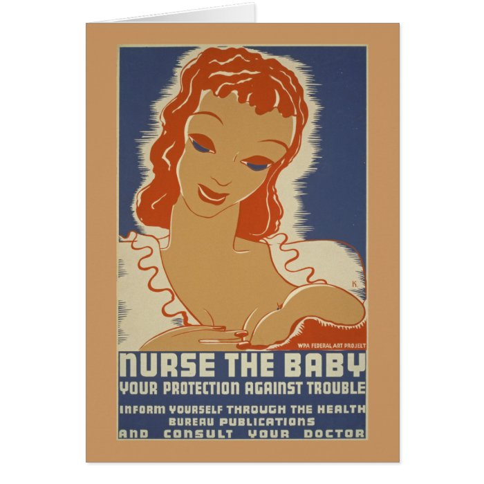 Nurse the Baby WPA Poster Cards