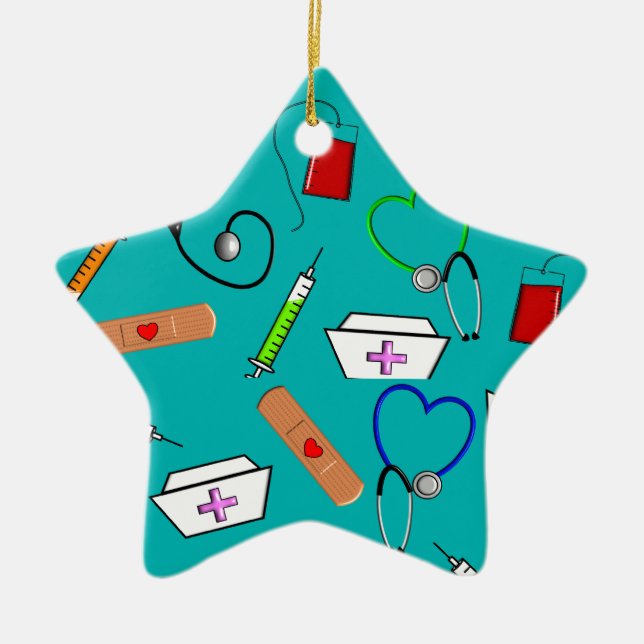 Nurse Tools Ceramic Ornament (Front)