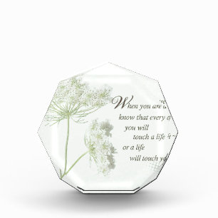 Nurse Touch a Life With Wild Flowers Acrylic Award