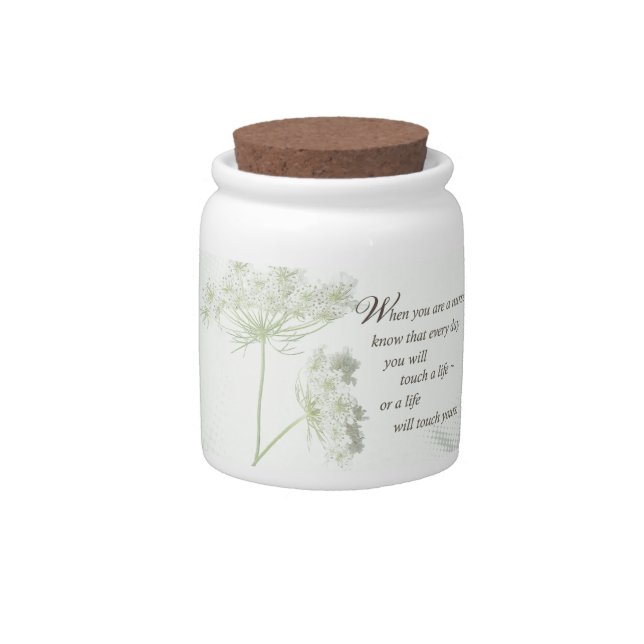 Nurse Touch a Life With Wild Flowers Candy Jar (Front)