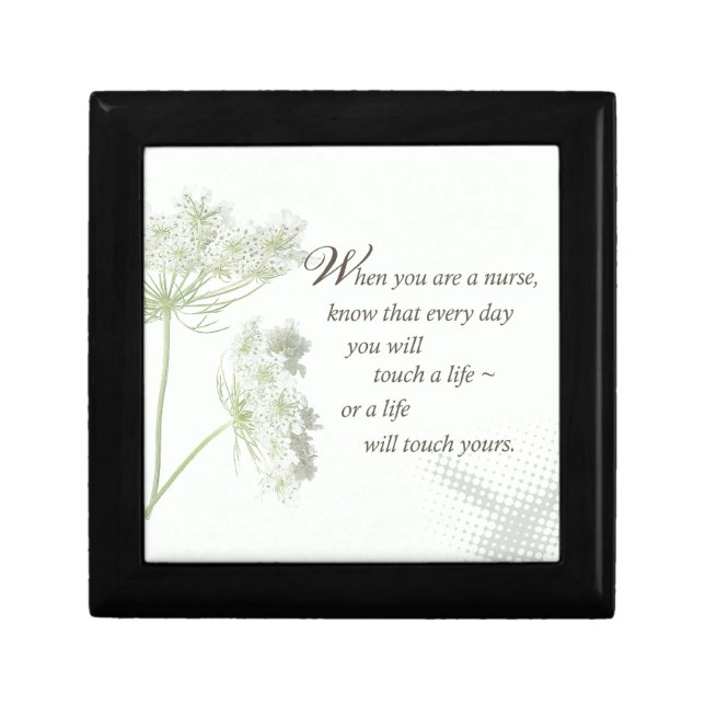 Nurse Touch a Life With Wild Flowers Keepsake Box (Front)
