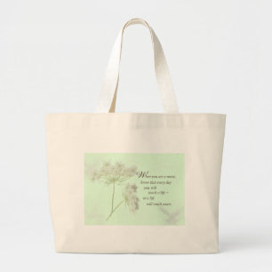 Nurse Touch a Life With Wild Flowers Large Tote Bag