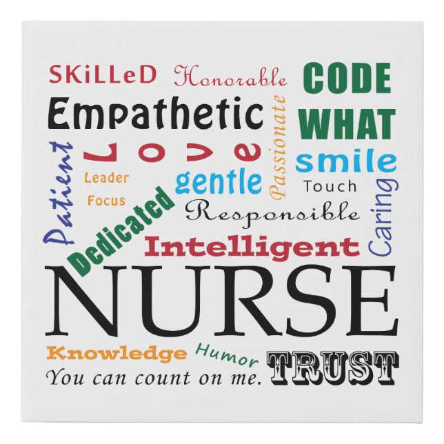 Nurse Traits Art Prints Nursing Gifts Nursing (Front)