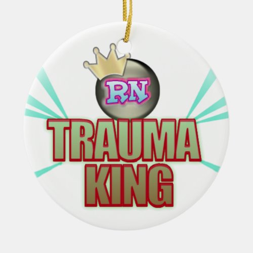 NURSE TRAUMA KING CHRISTMAS ORNAMENT  RN MALE