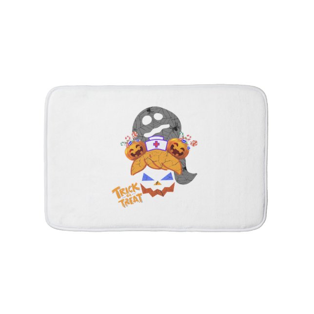 Nurse “trick or treat”  bath mat (Front)