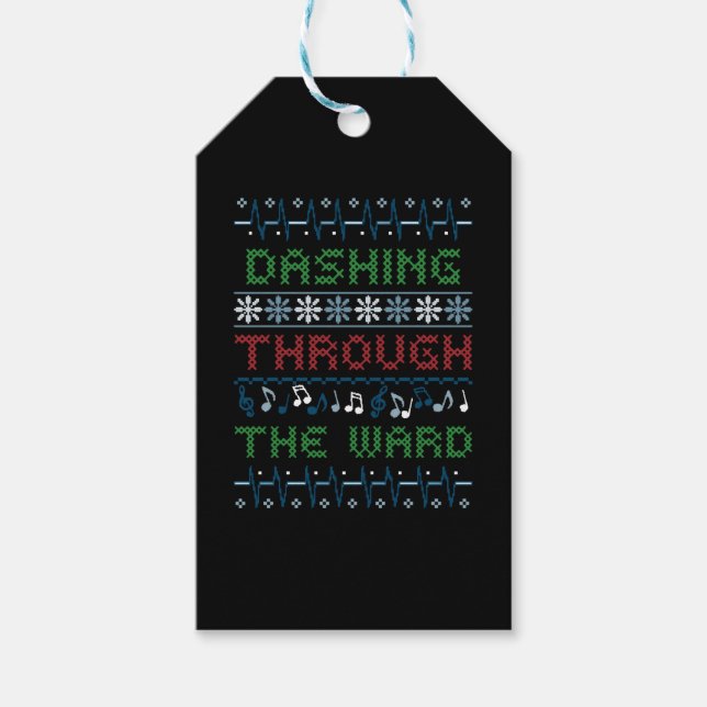 Nurse Ugly Christmas Sweater  Gift Tags (Front)