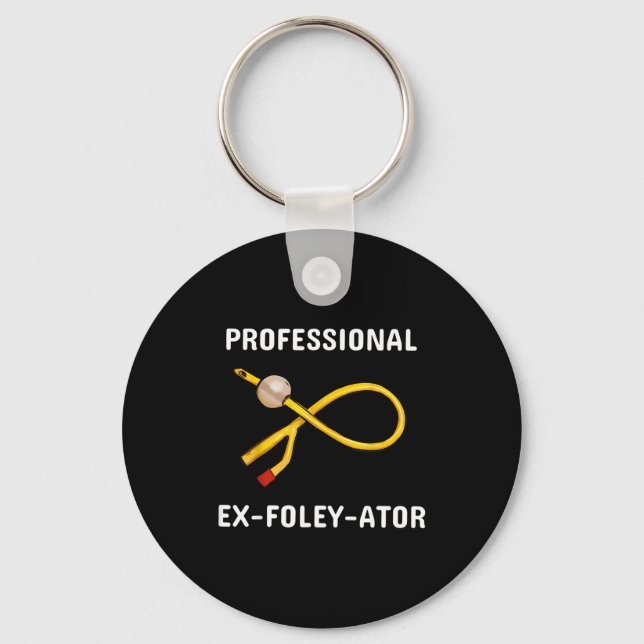 Nurse Urology Crew Catheter Joke Keychain (Front)
