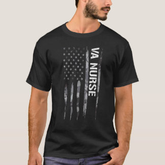 Nurse VA Nurse American Flag Sayings T-Shirt
