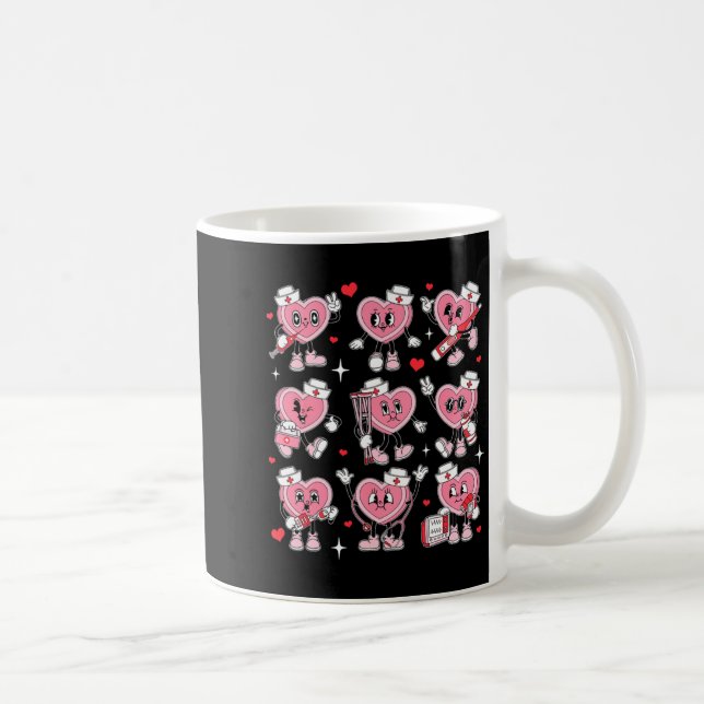 Nurse Valentine Candy Heart Er Icu Nicu Rn Nurses  Coffee Mug (Right)