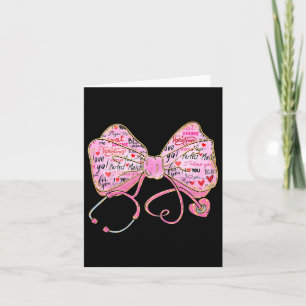 Nurse Valentine Coquette Stethoscope Bow Valentine Card