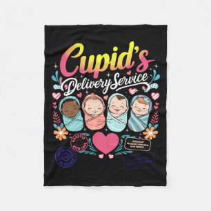 Nurse Valentine Cuds Delivery Service Labor And  Fleece Blanket
