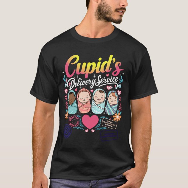 Nurse Valentine Cuds Delivery Service Labor And  T-Shirt (Front)