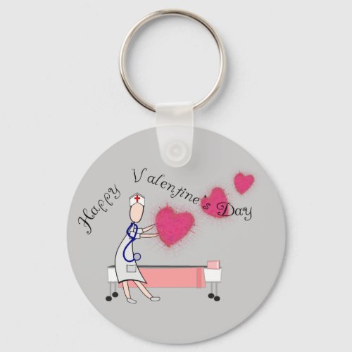 Nurse Valentine Gifts Happy Valentines Day Keychain