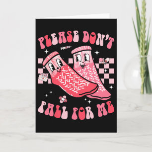 Nurse Valentine Non Slip Socks Please Don't Fall F Card