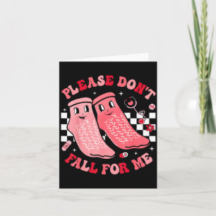 Nurse Valentine Non Slip Socks Please Don't Fall F Card