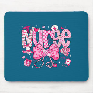 Nurse Valentine's Day Heart Stethoscope Er Icu Nic Mouse Pad