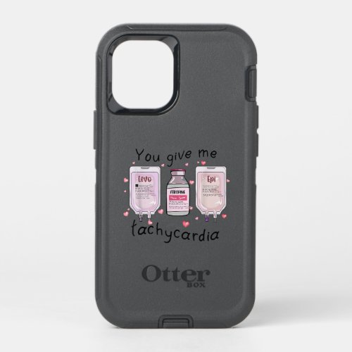 Nurse Valentines Day Pharmacist Critical Care ICU OtterBox Defender iPhone 12 Mini Case