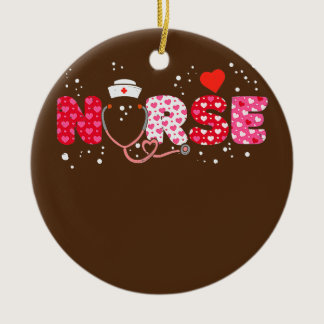 Nurse Valentines Day Valentine ER ICU NICU RN Ceramic Ornament