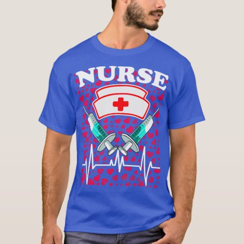 Nurse Valentines Day Valentine ER ICU NICU RN Nurs T_Shirt