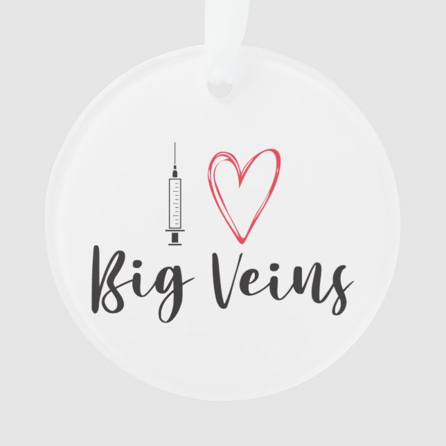 Nurse Veins Acrylic Ornament, Circle Ornament (Front)