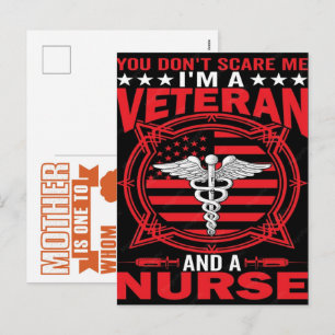 Nurse Veteran 4th of July USA Design Holiday Postcard