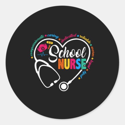 Nurse Vintage Love Heart Nurse Life 1  Classic Round Sticker