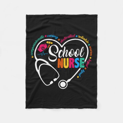 Nurse Vintage Love Heart Nurse Life 1  Fleece Blanket