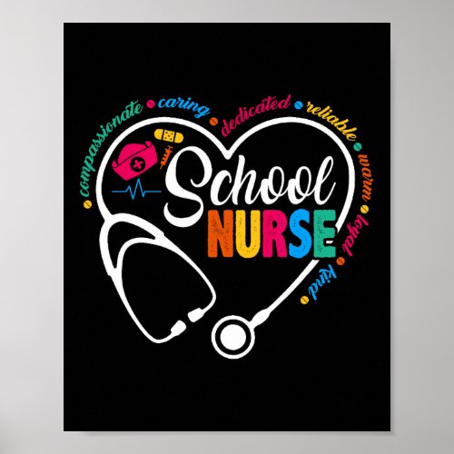 Nurse Vintage Love Heart Nurse Life 1  Poster