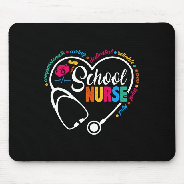 Nurse Vintage Love Heart Nurse Life  Mouse Pad (Front)