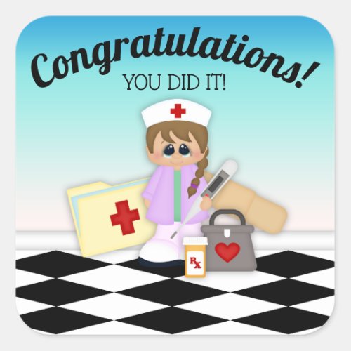 Nurse Visit Congratulations Kids Sticker